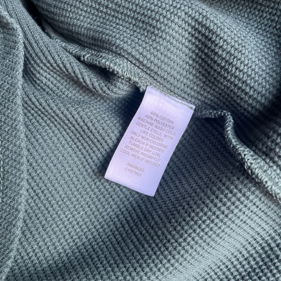 Nordstrom Treasure & Bond Oversize Organic Cotton Blend Thermal Knit Top - Picture 5 of 6